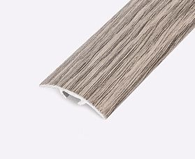 Порог (стык) Русский профиль  разноуровневый ламинированный с дюб, 30*1800 мм, Ларче грей